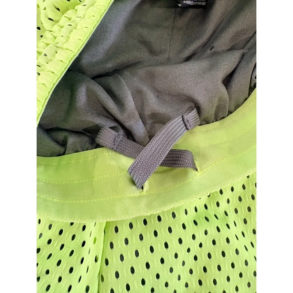 Nike Athletic Mesh Shorts Spandex Lining Lime Green DRI-FIT Youth Size Medium M